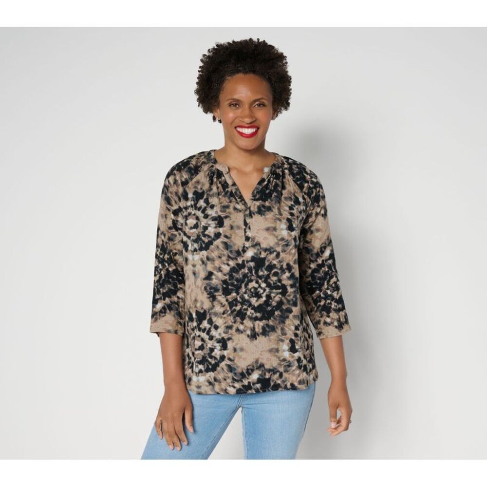 Gloria Vanderbilt Women's Top Sz M Summer Sunset Cotton Multi-colored A691533